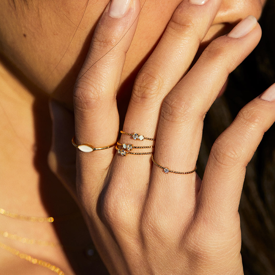 Bague double strass Trésors