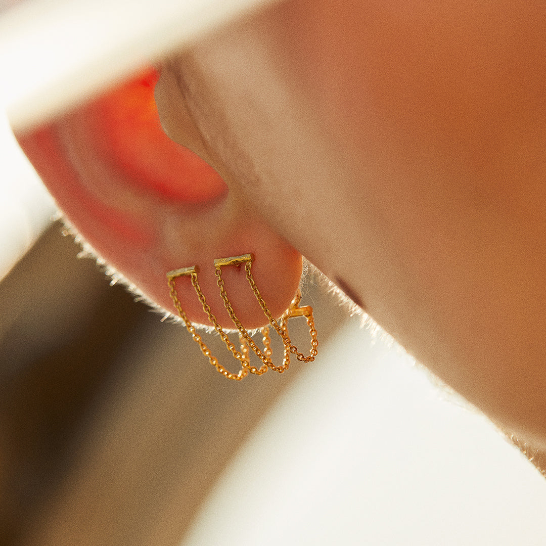 boucles d’oreilles chaînes promesse