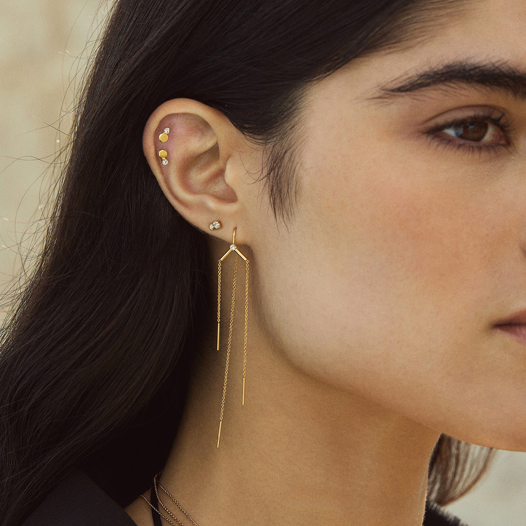 triple chain earrings Écume