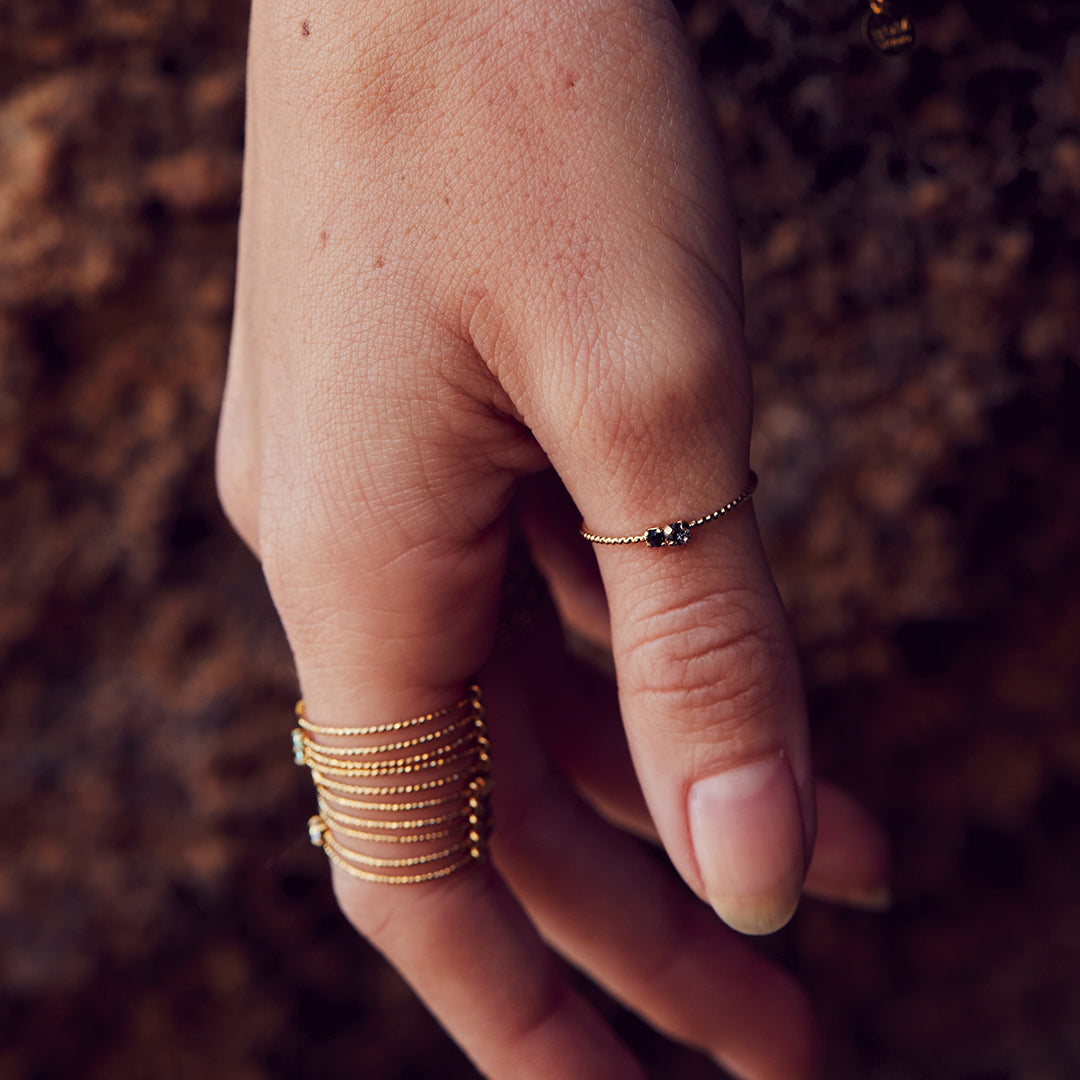 Bague double strass Trésors