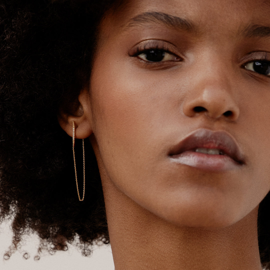 Boucles d'oreilles chaînes Imaï