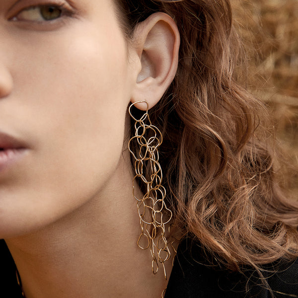 grandes boucles d'oreilles capucine