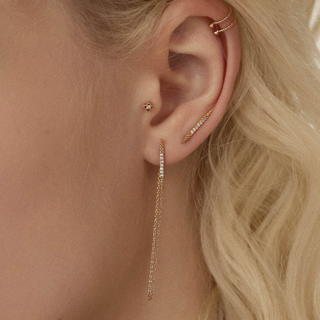 Boucles d'oreilles chaînes Imaï