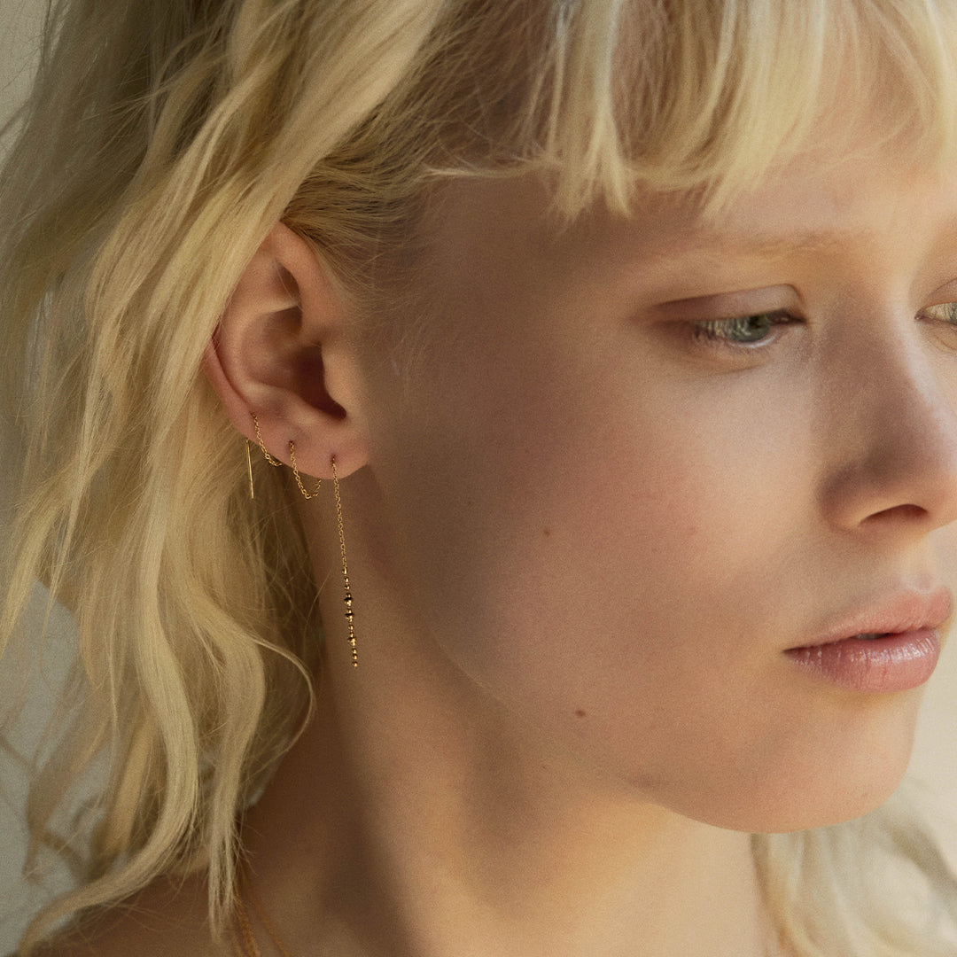 Boucles d'oreilles chaînes ajustable Océane