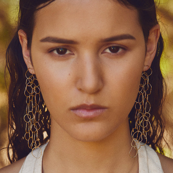 grandes boucles d'oreilles capucine