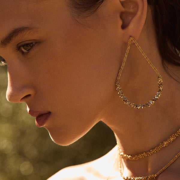 boucles d'oreilles gouttes fragments