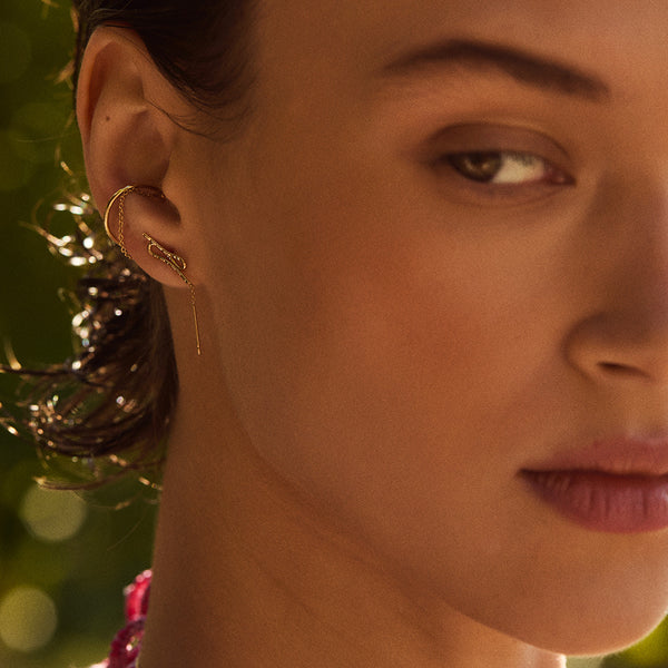 boucles d'oreilles chaînes courtes alba