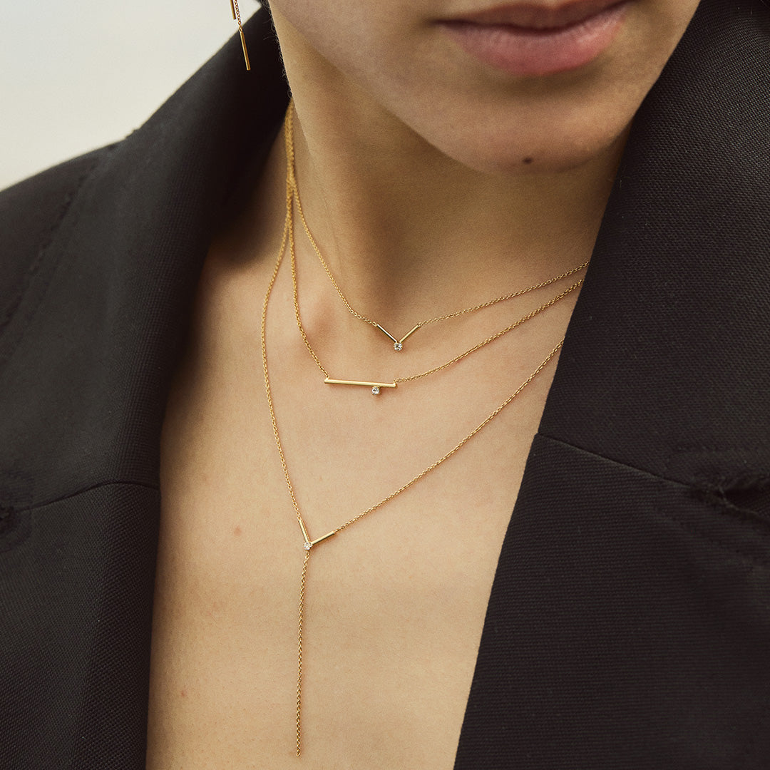 short necklace Écume