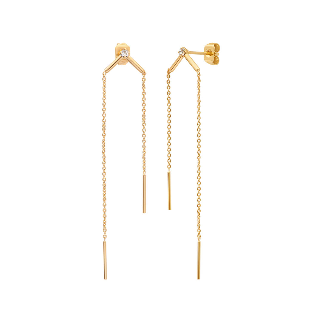 double chain earrings Écume