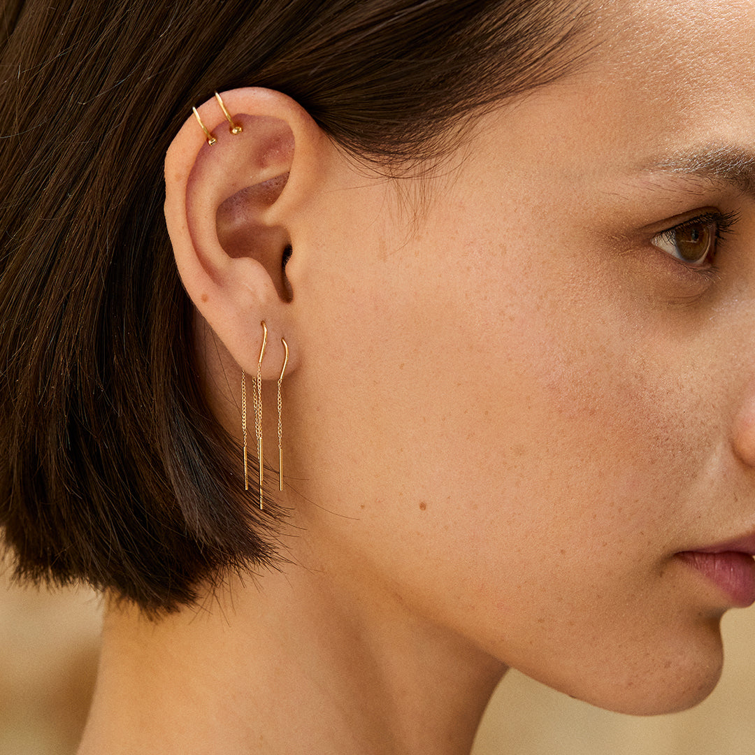 Boucles d'oreilles chaînes doubles Adèle