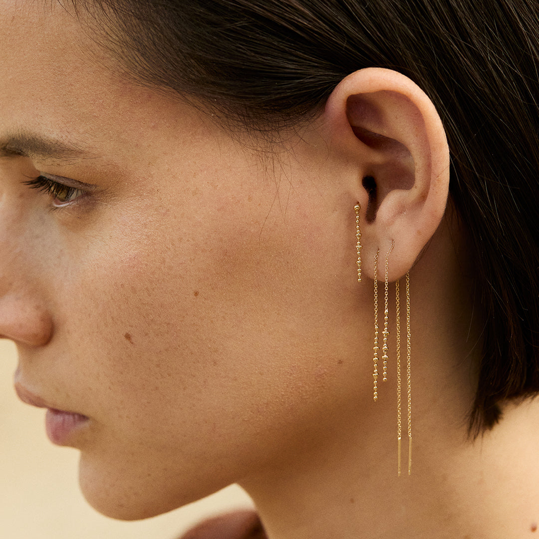 Boucles d'oreilles chaînes ajustable Océane