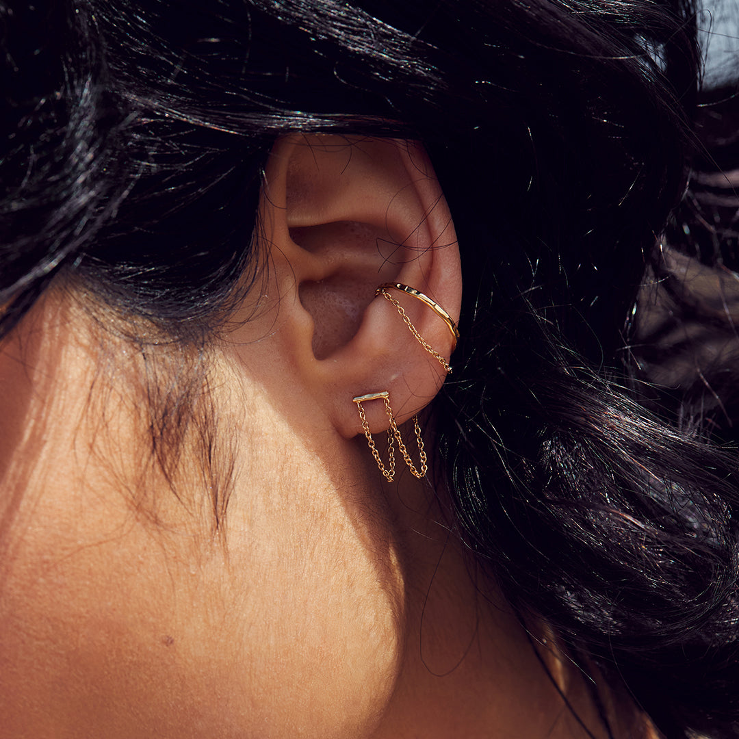 boucles d’oreilles chaînes promesse