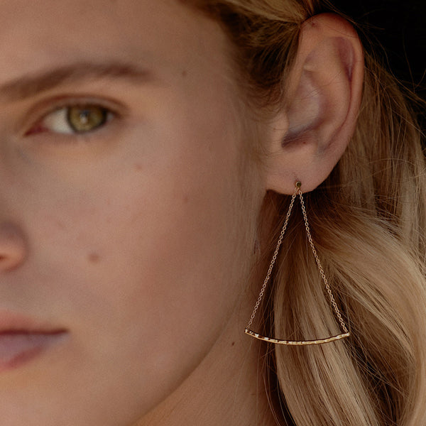 boucles d'oreilles chaînes illusion